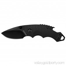 Kershaw Shuffle (8700BLK), Multifunction Pocket Knife with 2.4” Stainless Steel Blade and Black-Oxide Coating and Black K-Texture Grip Handle, Features Flathead Screwdriver and Bottle Opener, 2.8 oz. 553633835